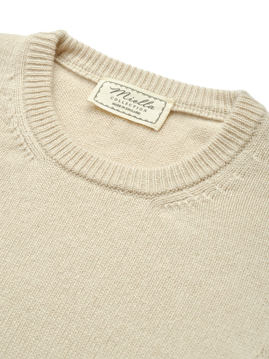 Miella Collection label inside the Aria Jumper in Oat