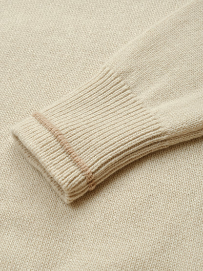 Close-up of the knit on the Aria Jumper in Oat