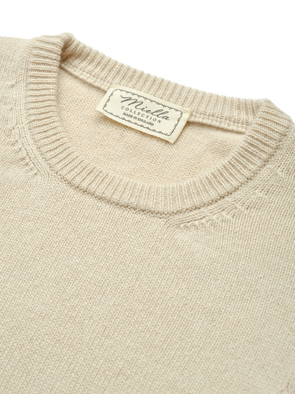 Miella Collection label inside the Aria Jumper in Oat