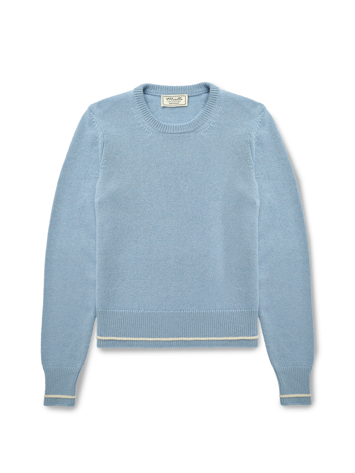 Aria Jumper in Sky Blue cashmere, front view