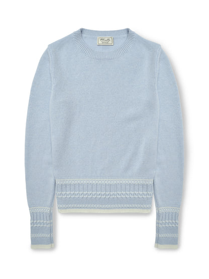 Betsy Jumper in Powder Blue cashmere, front view
