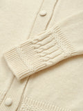 Close-up of the knit on the Emma Cardigan in Champagne