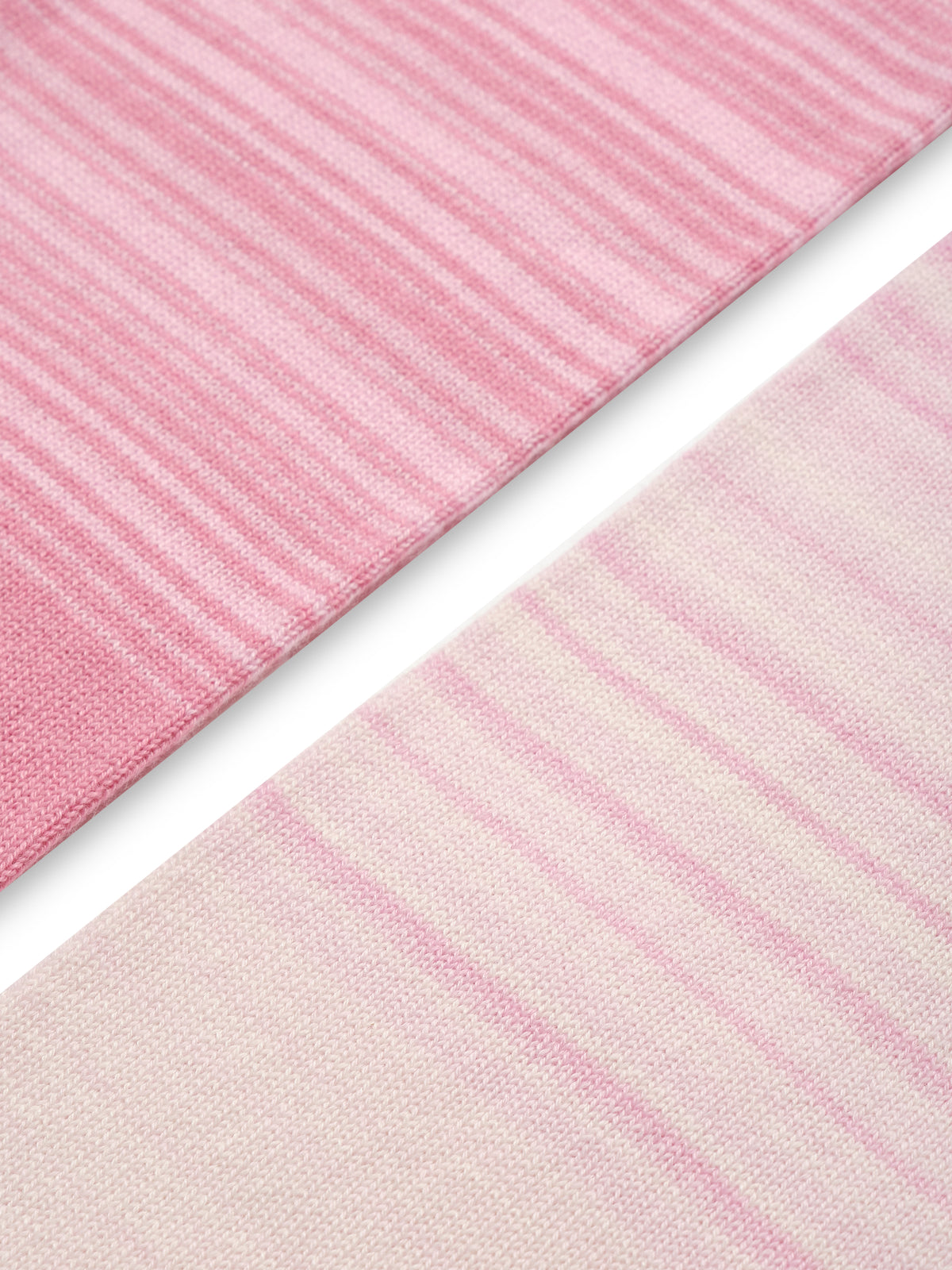 Close-up of the graduated stripe on the Gradient Scarf in Blossom