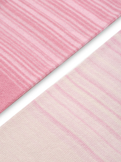 Close-up of the graduated stripe on the Gradient Scarf in Blossom