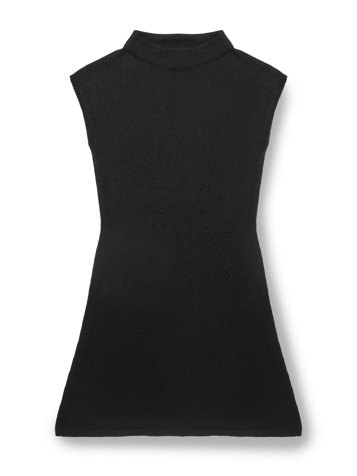 Lenna Dress in Black cashmere, front view