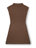 Lenna Dress in Chocolate cashmere, front view