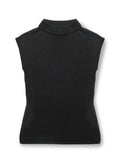 Thalia Top in Black cashmere, front view