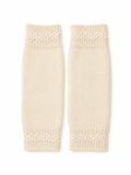 Cashmere wrist warmers in Champagne